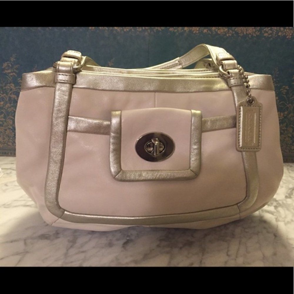 Coach Metallic Trim Shoulder Bag
